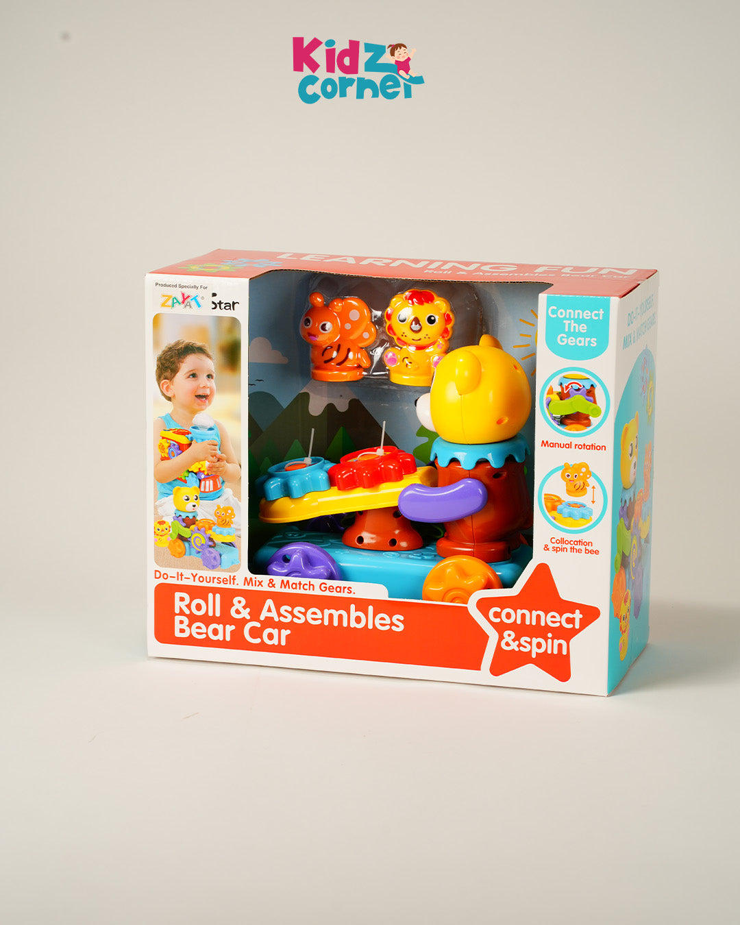 Roll & Assemble Bear Car
